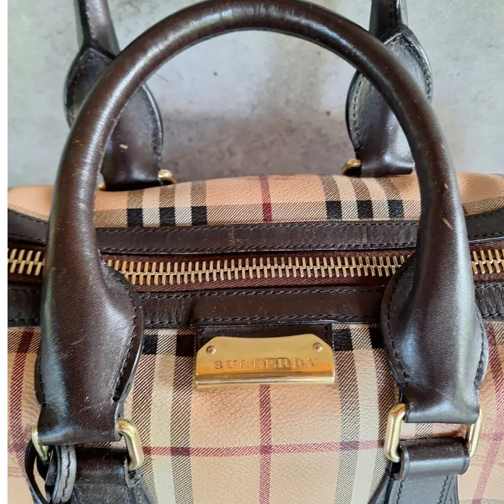 Burberry Haymarket Check Gladstone Bag crossbody satchel novacheck plaid cream